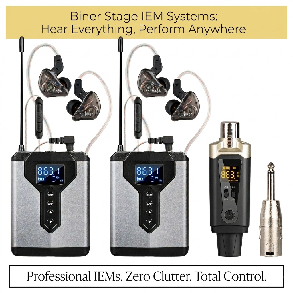 Biner Stage Wireless IEM System - Dual Reciever